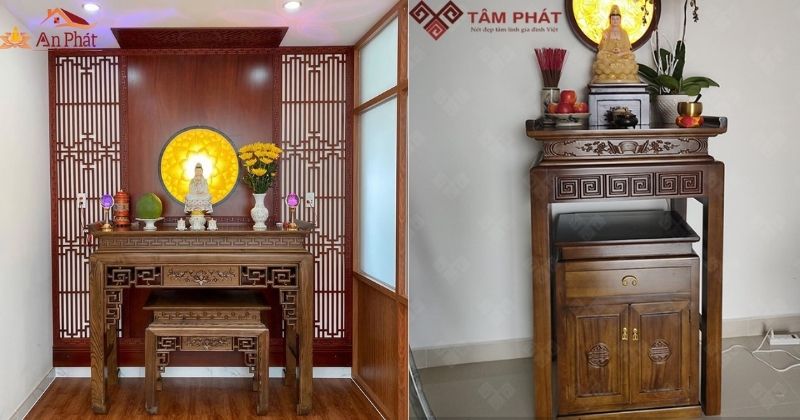 Các mẫu bàn thờ Phật đẹp, đơn giản được ưa chuộng