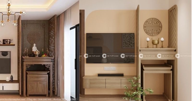 Các mẫu bàn thờ chung cư đẹp, hiện đại phổ biến