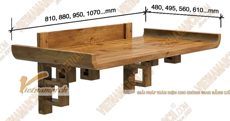 Cách chọn kích thước bàn thờ treo tường chuẩn phong thủy