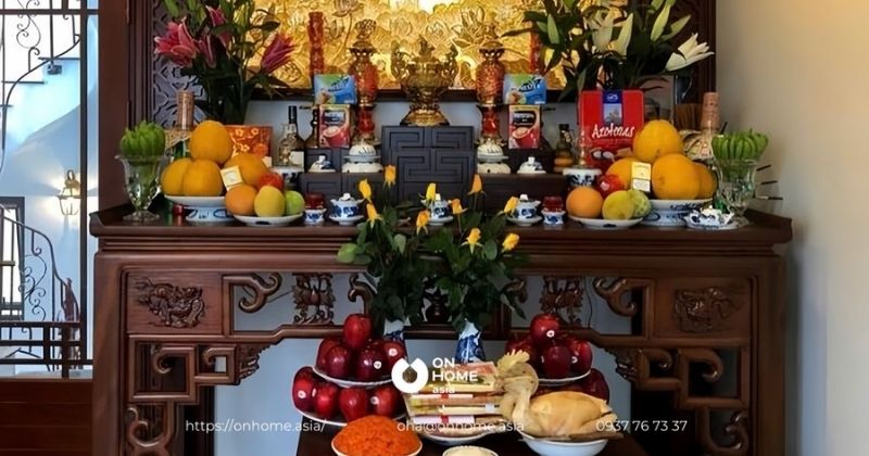 Cách lập bàn thờ gia tiên tại nhà_ chuẩn bị đồ lễ