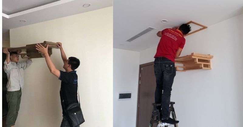 Cách lắp đặt bàn thờ treo tường an toàn, chắc chắn