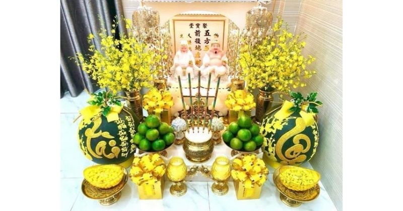Cách trang trí bàn thờ ông địa ngày Tết rước tài lộc vào nhà