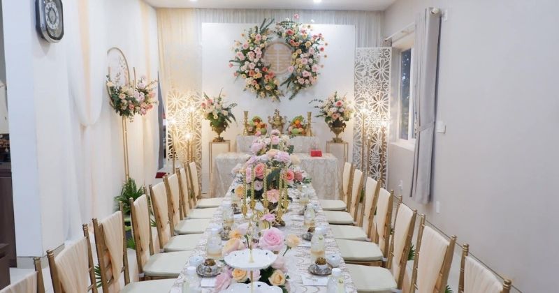 Gợi ý các mẫu trang trí gia tiên có bàn thờ đẹp cho ngày cưới hỏi