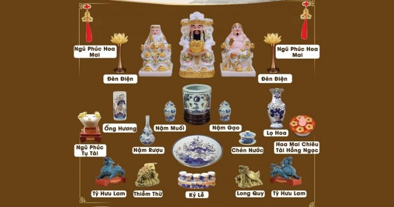 Hướng dẫn cách trang trí bàn thờ ông địa đẹp, chuẩn phong thủy