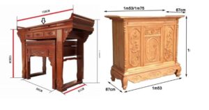 Kích thước bàn thờ chuẩn phong thủy