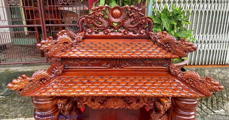 Mẫu bàn thờ ông địa mái bằng hiện đại