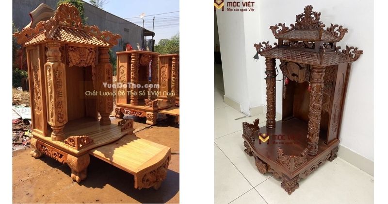Mẫu bàn thờ ông địa mái chùa