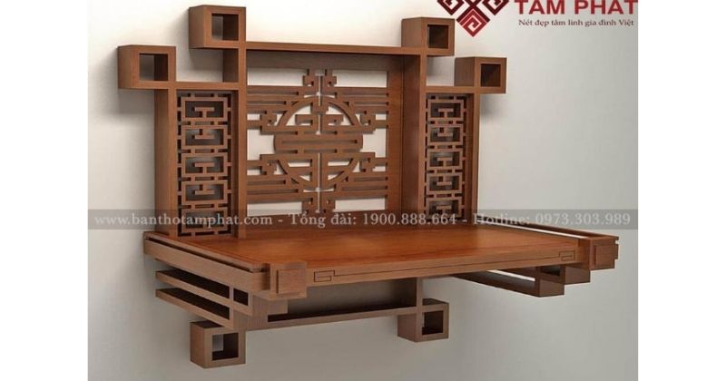Mẫu bàn thờ treo tường theo kiểu dáng