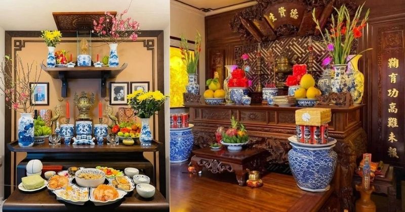 Trang trí bàn thờ gia tiên