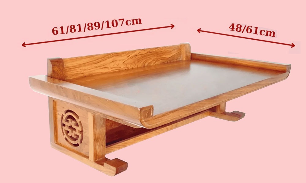 Kích thước bàn thờ treo